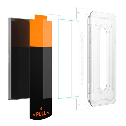 Külső képernyővédő fólia Spigen GlastR EZ FIT Pro HD Samsung Galaxy Z Fold7 F966-hoz, Edzett üveg, Teljes ragasztás, 2 darabos készlet AGL09579