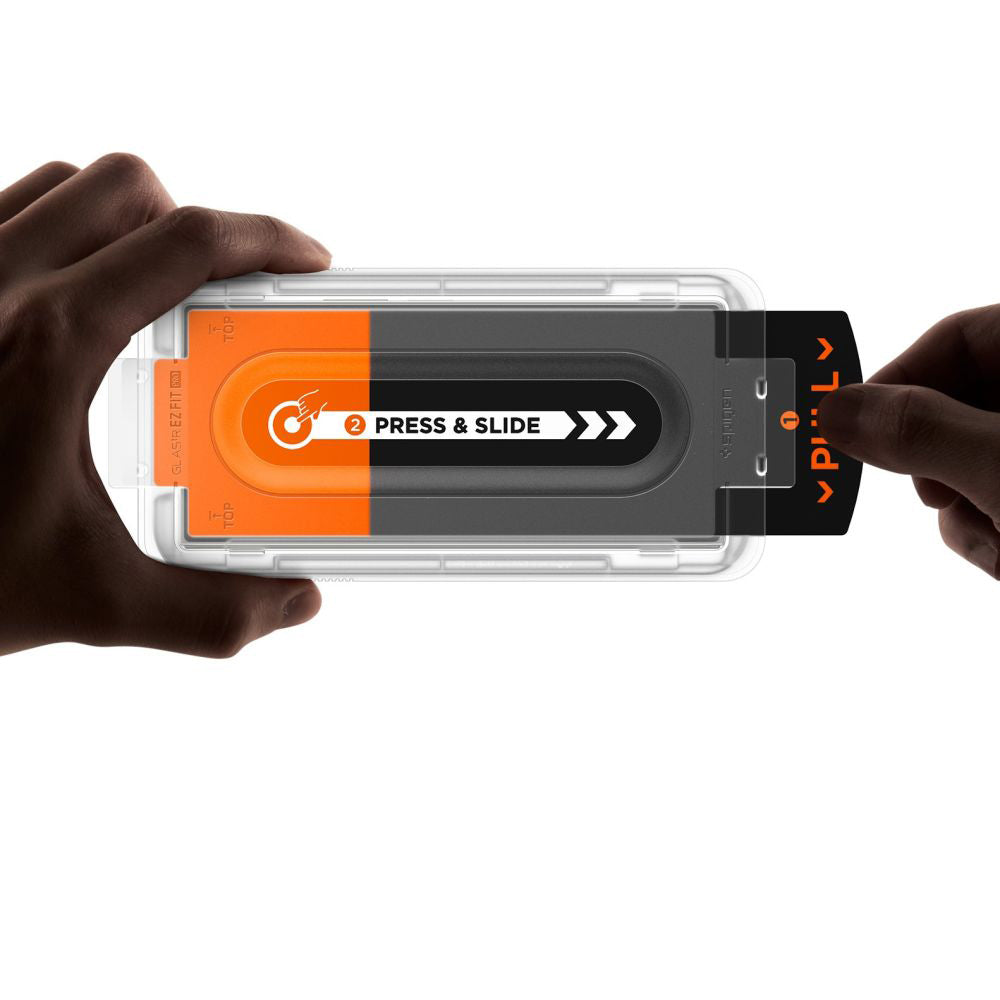 Külső képernyővédő fólia Spigen GlastR EZ FIT Pro HD Samsung Galaxy Z Fold7 F966-hoz, Edzett üveg, Teljes ragasztás, 2 darabos készlet AGL09579