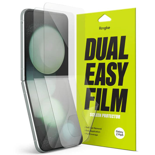 Ringke Dual Easy belső képernyővédő fólia Samsung Galaxy Z Flip5 F731-hez, Műanyag, 2 darabos készlet