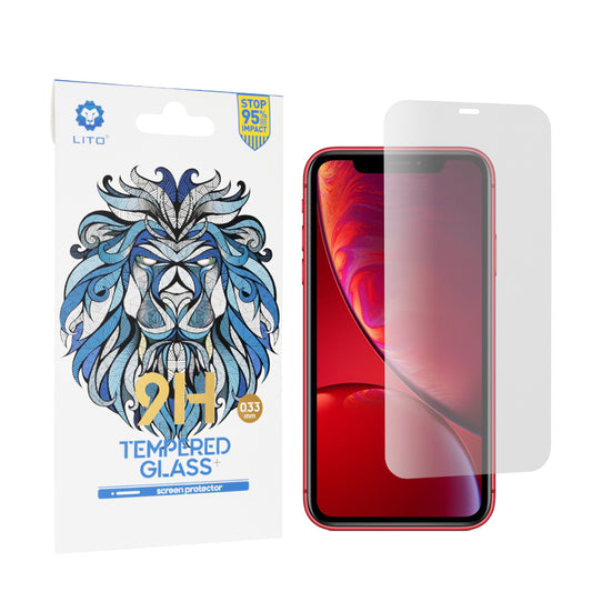 Lito Classic képernyővédő fólia Apple iPhone 11 / XR-hez, edzett üveg, teljes ragasztó, 2.5D