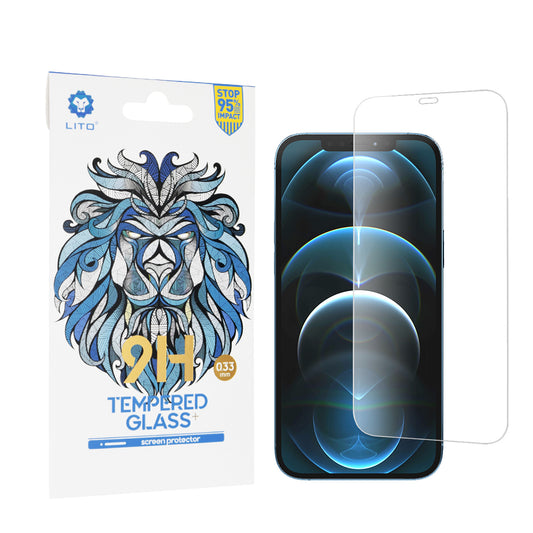 Lito Classic képernyővédő fólia Apple iPhone 12 Pro Max-hoz, edzett üveg, teljes ragasztó, 2.5D