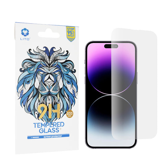 Lito Classic képernyővédő fólia Apple iPhone 14 Pro Max-hoz, edzett üveg, teljes ragasztó, 2.5D