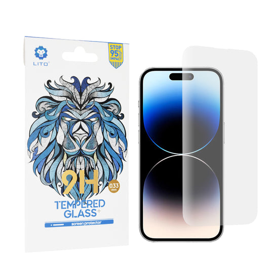 Lito Classic képernyővédő fólia Apple iPhone 14 Pro-hoz, edzett üveg, teljes ragasztó, 2.5D