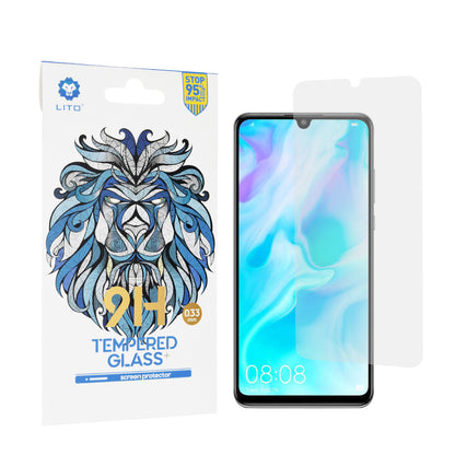 Lito Classic képernyővédő fólia Huawei P30 lite New Edition / P30 lite készülékhez, edzett üveg, teljes ragasztó, 2.5D