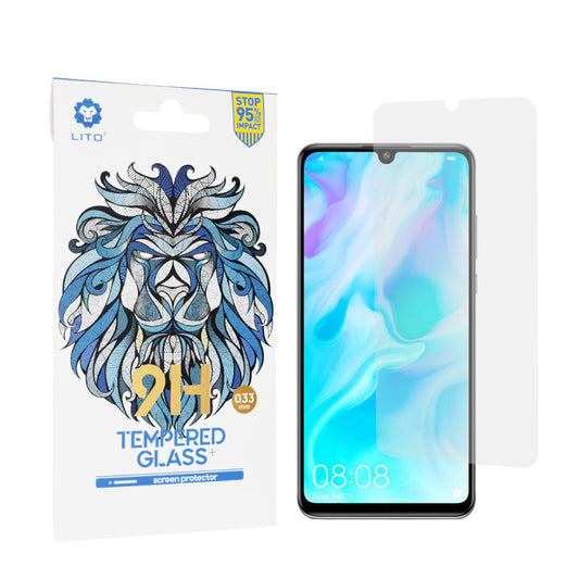 Lito Classic képernyővédő fólia Huawei P30 lite New Edition / P30 lite készülékhez, edzett üveg, teljes ragasztó, 2.5D