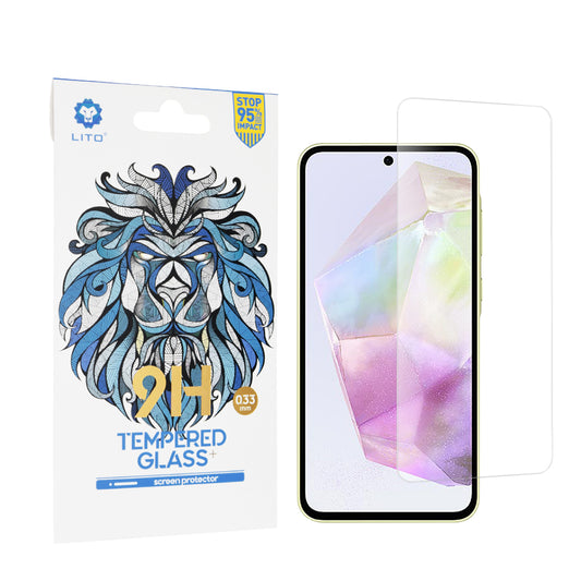 Lito Classic képernyővédő fólia Samsung Galaxy A55 5G A556 / A35 5G A356 készülékekhez, edzett üveg, teljes ragasztó, 2.5D