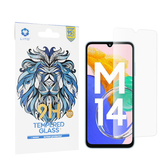 Lito Classic képernyővédő fólia Samsung Galaxy M14 5G M146-hoz, edzett üveg, teljes ragasztó, 2.5D