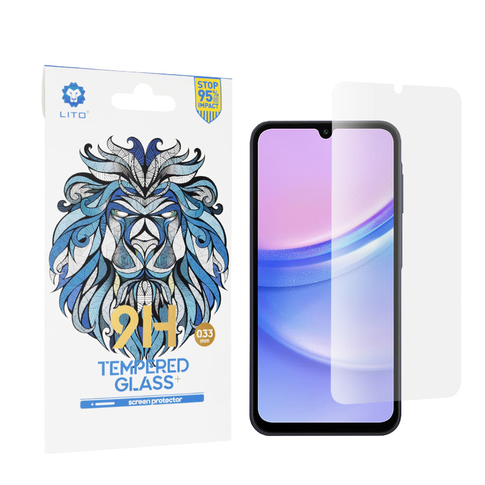 Lito Classic Screen Protector Film for Samsung Galaxy M15 / A15 5G A156 / A15 A155, Tempered Glass, Full Glue, 2.5D