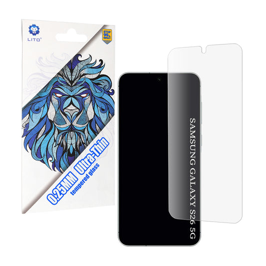 Képernyővédő fólia Lito Classic Ultra Thin Samsung Galaxy S26-hoz, Edzett üveg, Teljes ragasztás, 2.5D