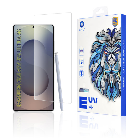 Lito képernyővédő fólia Samsung Galaxy S25 Ultra S938-hoz, Edzett üveg, UV ragasztó, 3D