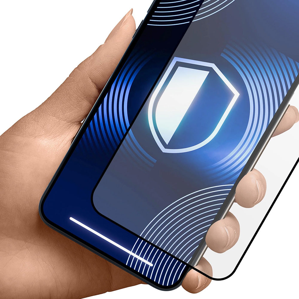 Matt 3MK HardGlass Max képernyővédő fólia Apple iPhone 17 Pro-hoz, Edzett üveg, Teljes ragasztás, Fekete
