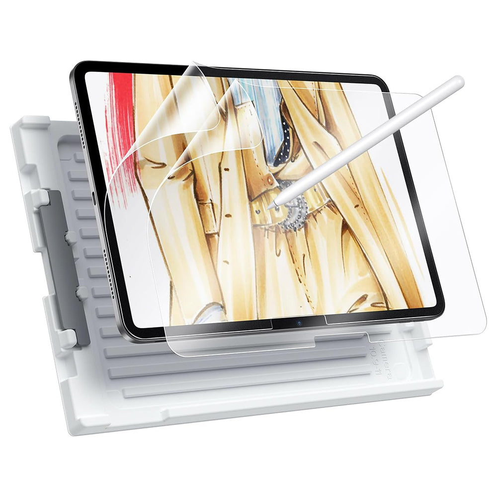 Matt ESR Paper Feel képernyővédő fólia Apple iPad Air 13 (2025) / Air 13 (2024) készülékekhez, Műanyag, Teljes ragasztás, 2 darabos készlet