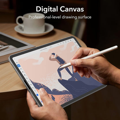 Matt ESR Paper Feel képernyővédő fólia Apple iPad Pro 12.9 (2022) / Pro 12.9 (2021) / Pro 12.9 (2020) készülékekhez, Műanyag, 2 darabos készlet