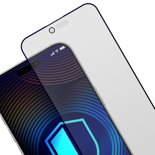 Matt Privacy 3MK HardGlass Max képernyővédő fólia Apple iPhone 17 Air-hez, Edzett üveg, Teljes ragasztás