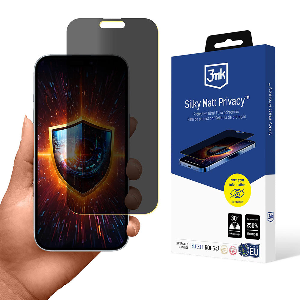 Matt Privacy 3MK Silky képernyővédő fólia Apple iPhone 17-hez, műanyag