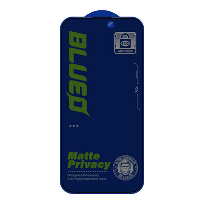 Blueo Matt Privacy Anti-Peep képernyővédő fólia Apple iPhone 15 Pro-hoz, edzett üveg, teljes ragasztóval