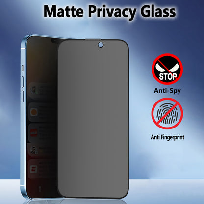 Blueo Matt Privacy Anti-Peep képernyővédő fólia Apple iPhone 15 Pro-hoz, edzett üveg, teljes ragasztóval