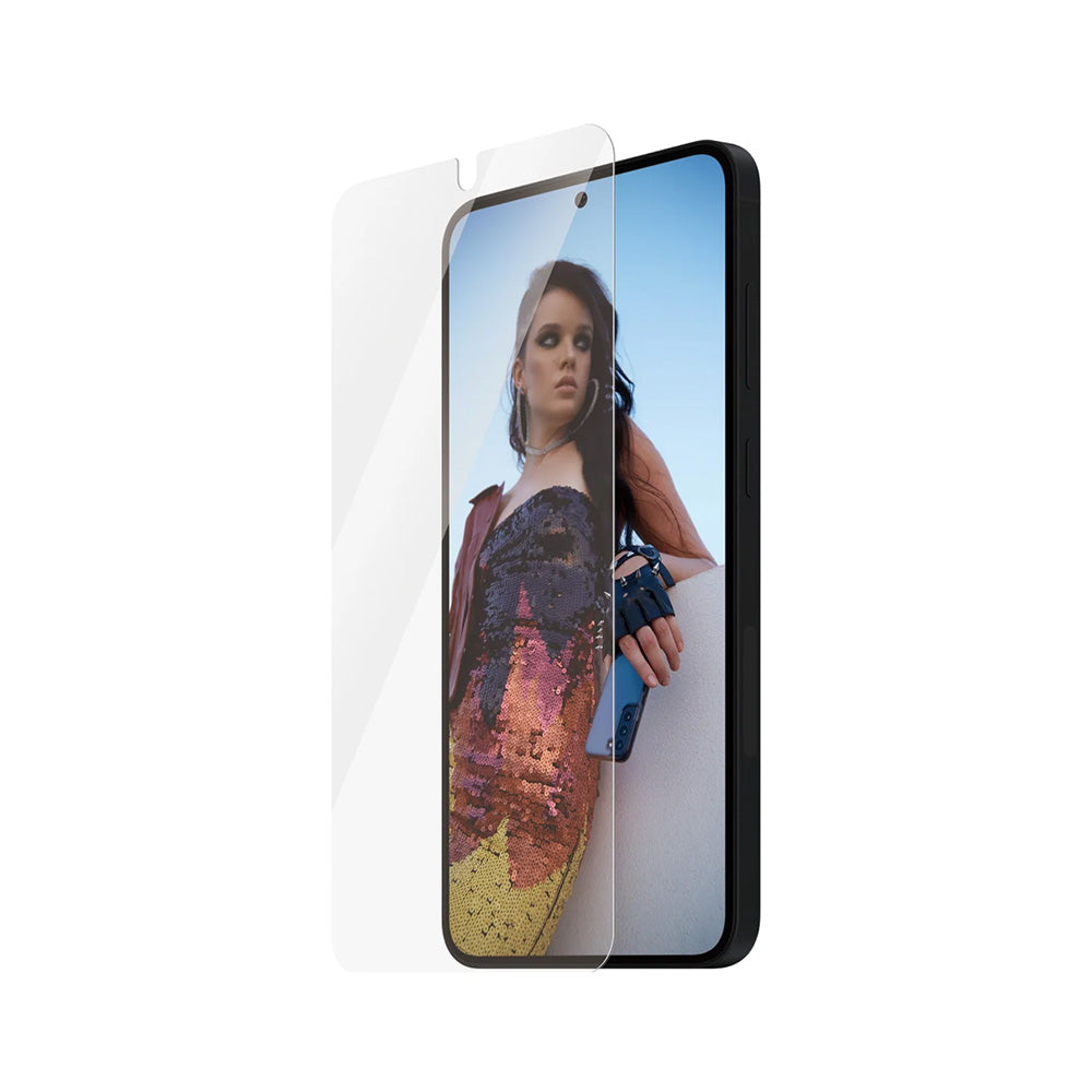 PanzerGlass Safe képernyővédő fólia. Ultra-Wide Fit EasyAligner a Samsung Galaxy S25+ S936 / S24+ S926 készülékekhez, Edzett üveg, Teljes ragasztás