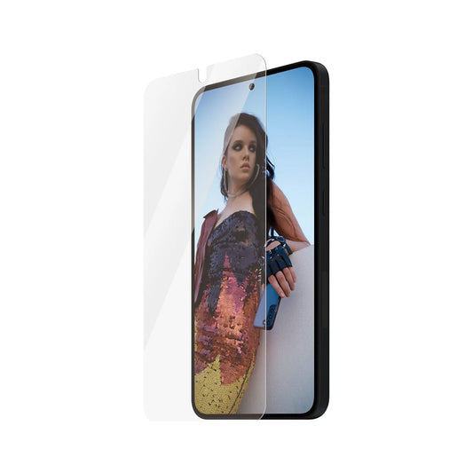 PanzerGlass Safe képernyővédő fólia. Ultra-Wide Fit EasyAligner a Samsung Galaxy S25+ S936 / S24+ S926 készülékekhez, Edzett üveg, Teljes ragasztás