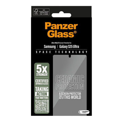 PanzerGlass Ultra-Wide Ceramic EasyAligner védőfólia Samsung Galaxy S25 Ultra S938 készülékhez, Edzett üveg, Teljes ragasztás