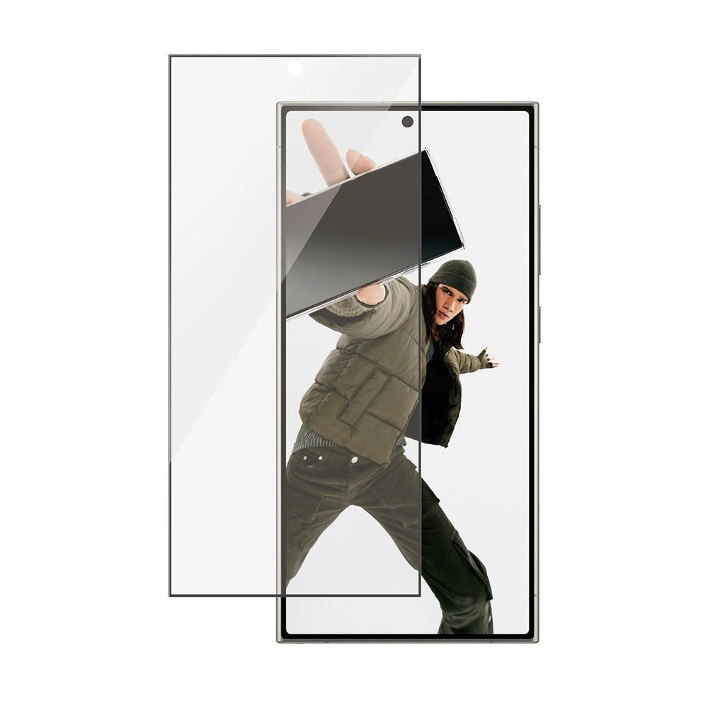 PanzerGlass Ultra-Wide Fit EasyAligner védőfólia Samsung Galaxy S24 Ultra S928 készülékhez, Edzett üveg, Teljes ragasztás, Fekete