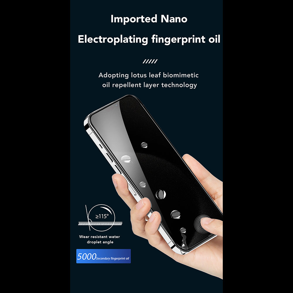Anank 5X Reinforced 360 Privacy Képernyővédő Fólia Apple iPhone 17-hez, Edzett Üveg, Teljes Ragasztás, 2.5D