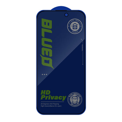 Blueo Anti-Peep Privacy Screen Protector for Apple iPhone 14 Pro Max, Tempered Glass, Full Glue