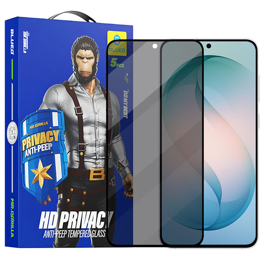 Privacy Blueo Anti-Peep védőfólia Samsung Galaxy S26 Plus S947 készülékhez, Edzett üveg, Teljes ragasztás, 5 darabos készlet