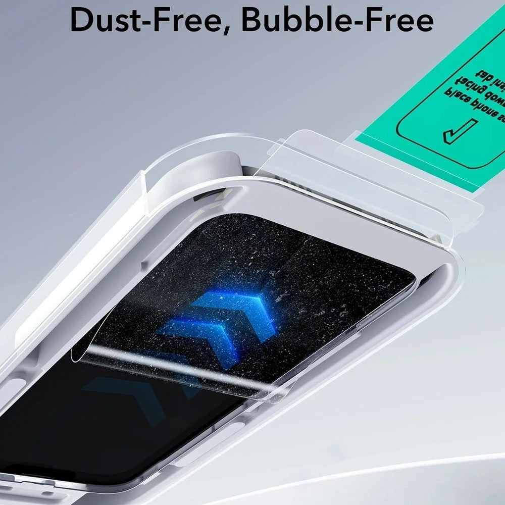 ESR UltraFit Classic Privacy képernyővédő fólia Apple iPhone 18 Pro-hoz, edzett üveg, teljes ragasztó, 3 darabos készlet