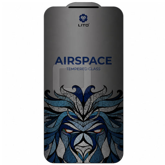Lito Airspace Border Privacy képernyővédő fólia Apple iPhone 18 Pro / 17 Pro készülékhez, edzett üveg, teljes ragasztás