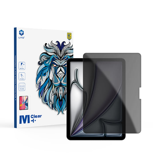 Lito Classic Privacy képernyővédő fólia Apple iPad Air 11 (2026) / Air 11 (2025) készülékhez, edzett üveg, teljes ragasztás, 2.5D