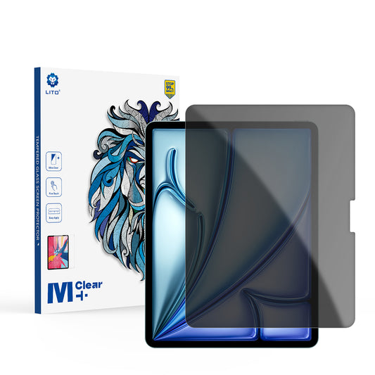 Lito Classic Privacy képernyővédő fólia Apple iPad Air 13 (2026) / Air 13 (2024) készülékhez, edzett üveg, teljes ragasztás, 2.5D