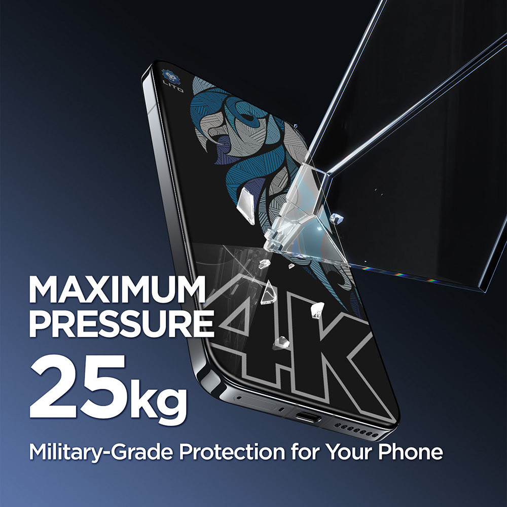 Védőfólia Privacy Lito D+ Max 4K Apple iPhone 17 Pro-hoz, Edzett Üveg, Teljes Ragasztás