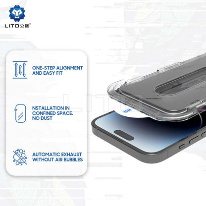 Lito Magic Glass Box D+ Tools Privacy képernyővédő fólia Apple iPhone 11 / XR készülékhez, biztonságos üveg, teljes ragasztóval