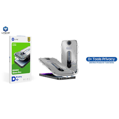 Privacy Lito Magic Glass Box D+ Tools védőfólia Apple iPhone 14 Pro Max készülékhez, Edzett üveg, Teljes ragasztás