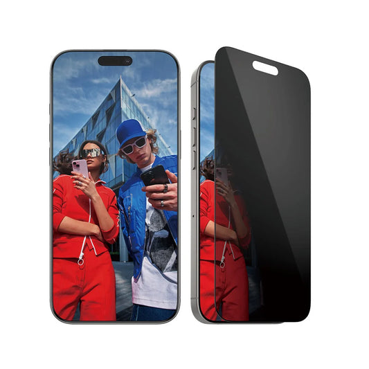 Védőfólia Privacy PanzerGlass Ultra-Wide Fit EasyAligner az Apple iPhone 16 Pro Max-hoz, Edzett Üveg, Teljes Ragasztás