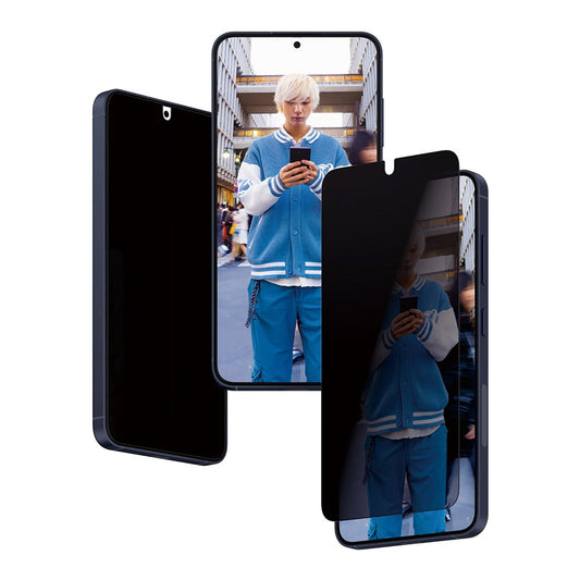 Védőfólia Privacy PanzerGlass Ultra-Wide Fit EasyAligner a Samsung Galaxy S24 S921-hez, Edzett Üveg, Teljes Ragasztás