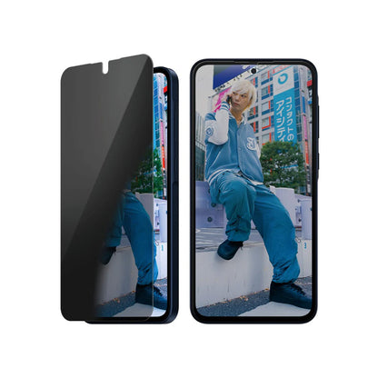 Privacy PanzerGlass Ultra-Wide Fit védőfólia Samsung Galaxy A36 A366 készülékhez, Edzett üveg, Teljes ragasztás