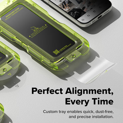 Ringke Easy Slide Privacy képernyővédő fólia Apple iPhone 17 Pro Max készülékhez, edzett üveg, teljes ragasztó, 2 darabos készlet