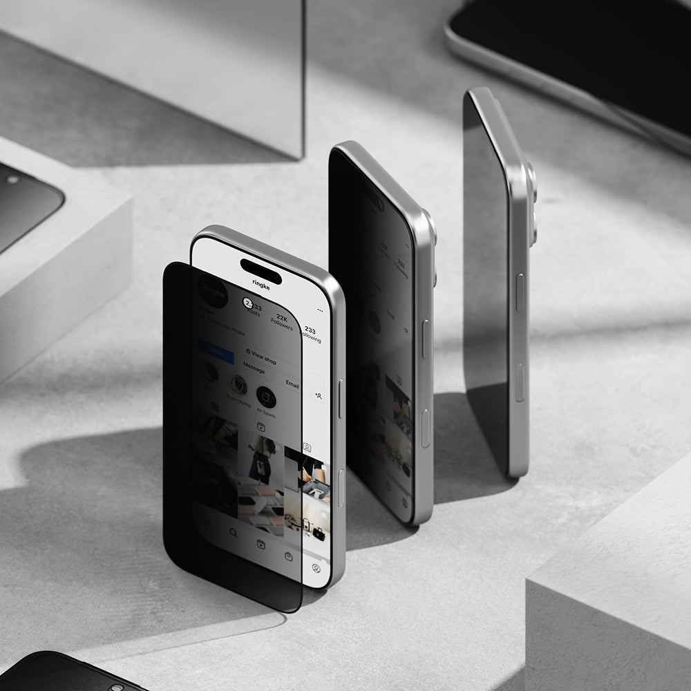 Ringke Easy Slide Privacy képernyővédő fólia Apple iPhone 18 Pro Max készülékhez, edzett üveg, teljes ragasztó, 2 darabos készlet