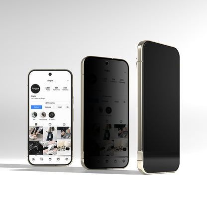 Ringke Easy Slide Privacy képernyővédő fólia Google Pixel 11 Pro / 10 Pro / 9 Pro készülékekhez, edzett üveg, teljes ragasztó, 2 darabos készlet
