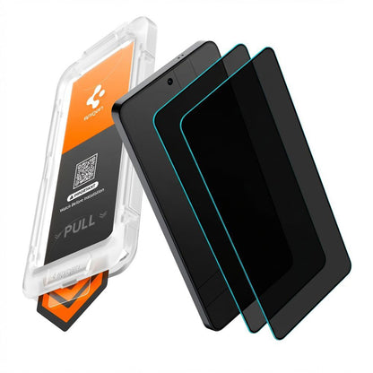 Védőfólia Privacy Spigen GlastR EZ FIT Pro HD Samsung Galaxy S26 Plus S947-hez, Edzett üveg, Teljes ragasztás, 2 darabos készlet AGL11085