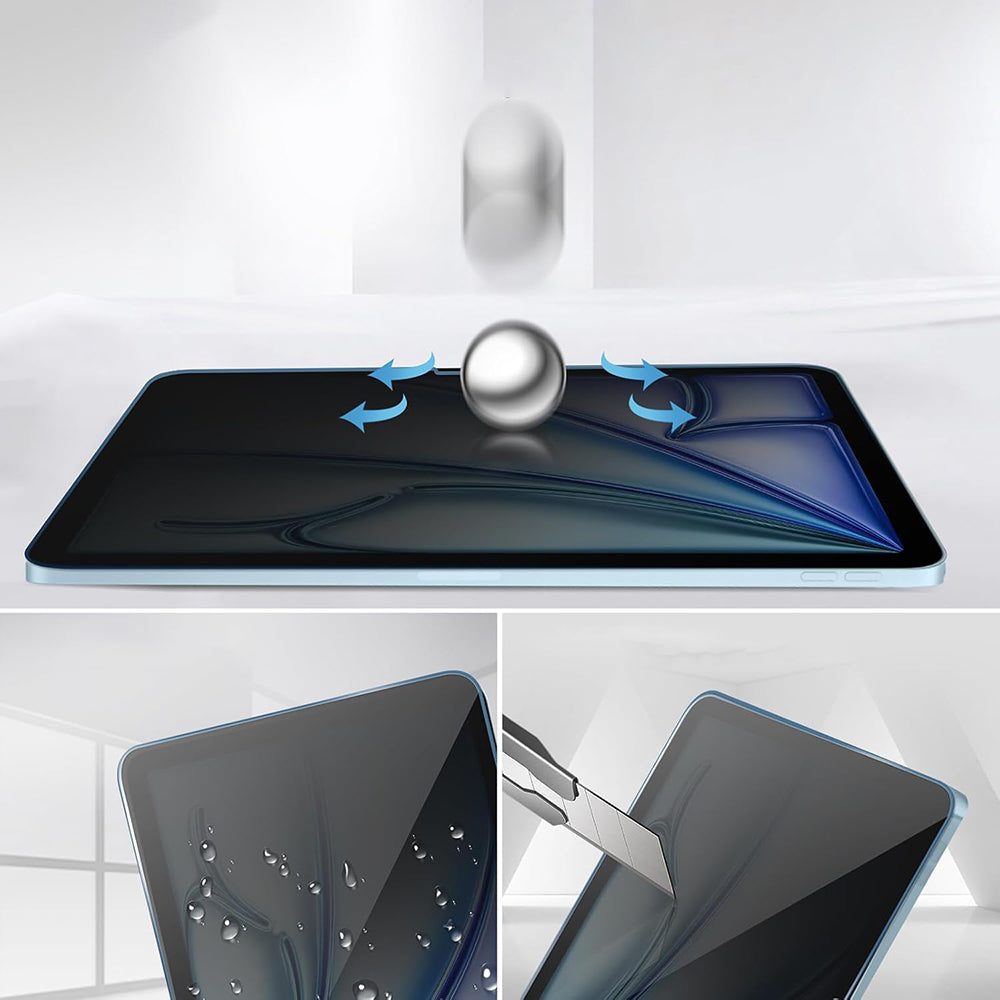 Privacy Techsuit ArmorGlass CrystalHD képernyővédő fólia Apple iPad Air 11 (2026) készülékhez, edzett üveg, teljes ragasztó, 2 darabos készlet