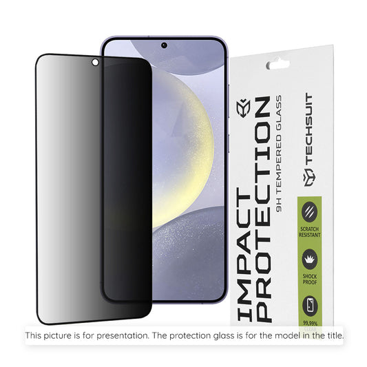 Techsuit Privacy képernyővédő fólia Apple iPhone 18 Pro-hoz, edzett üveg, teljes ragasztó, 111D