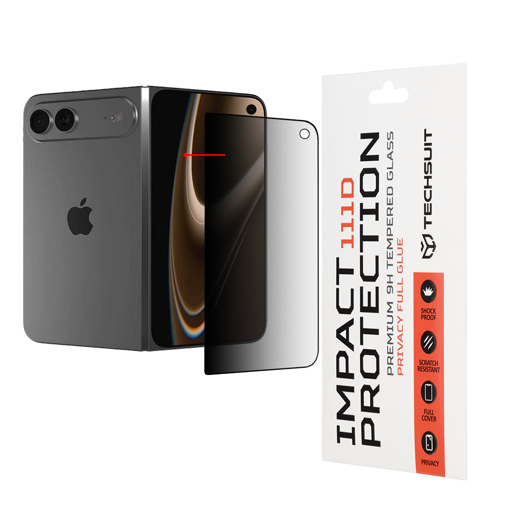 Techsuit Külső Képernyővédő Fólia Apple iPhone Ultra számára, Edzett Üveg, Teljes Ragasztó, 111D
