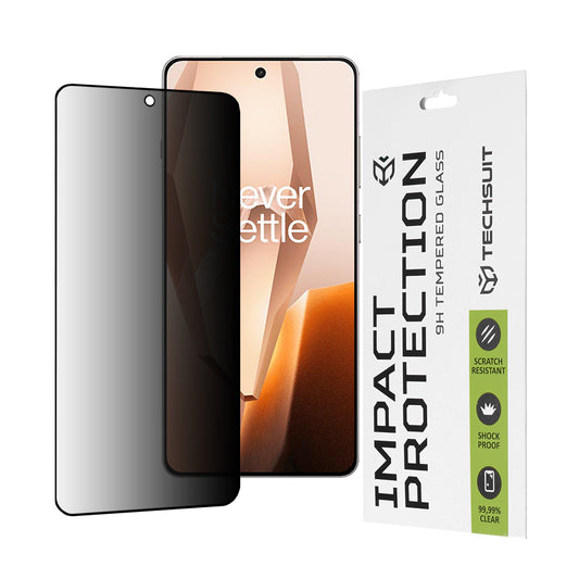 Techsuit Privacy képernyővédő fólia OnePlus 13R-hez, edzett üveg, teljes ragasztó, 111D