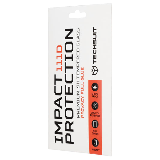 Privacy Techsuit védőfólia Oppo A6 Pro 5G / A6 Pro 4G készülékhez, Edzett üveg, Teljes ragasztás, 111D