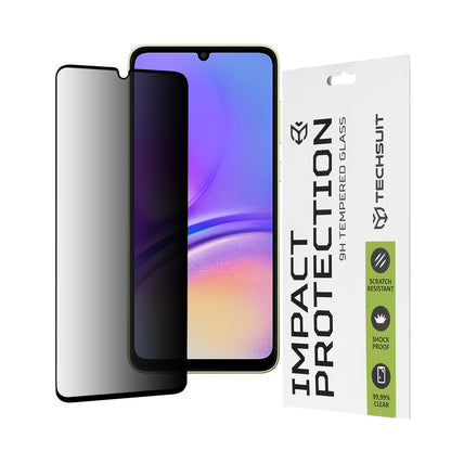 Techsuit Privacy képernyővédő fólia Samsung Galaxy A05s A057 / A05 A055 készülékhez, edzett üveg, teljes ragasztó, 111D