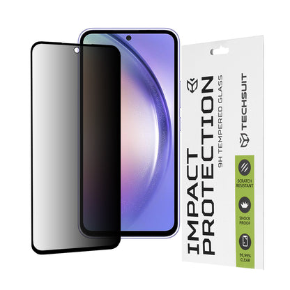 Techsuit Privacy képernyővédő fólia Samsung Galaxy A54 A546 készülékhez, edzett üveg, teljes ragasztó, 111D