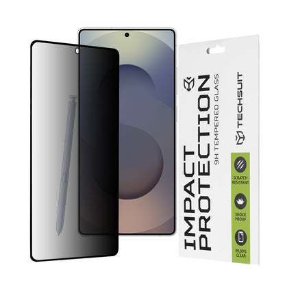 Techsuit Privacy képernyővédő fólia Samsung Galaxy S25 Ultra S938 készülékhez, edzett üveg, teljes ragasztó, 111D